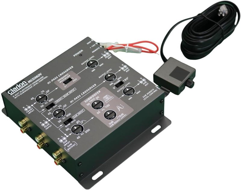 Clarion Mobile Electronics Mcd360 3 Way 6 Channel Electronic Crossover with Subwoofer Control - Image 1